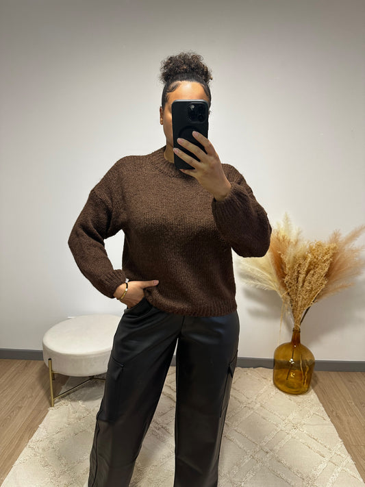 Pull Hillary chocolat