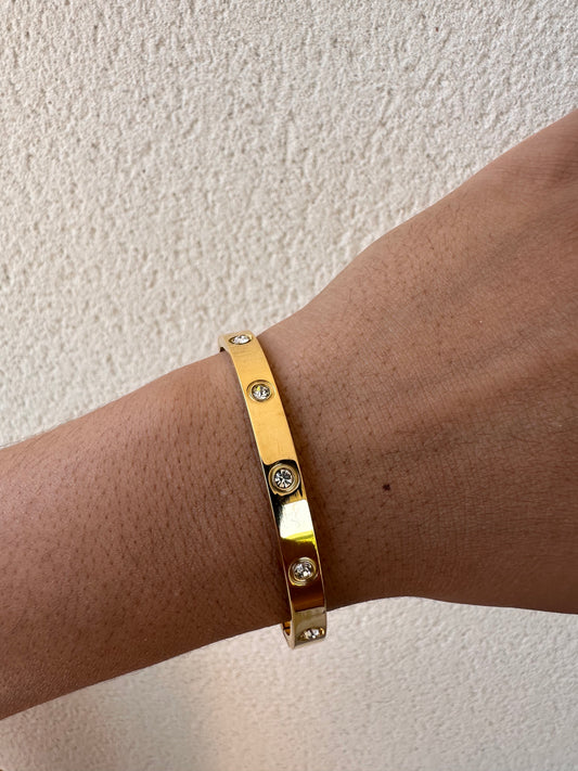 Bracelet jonc strass